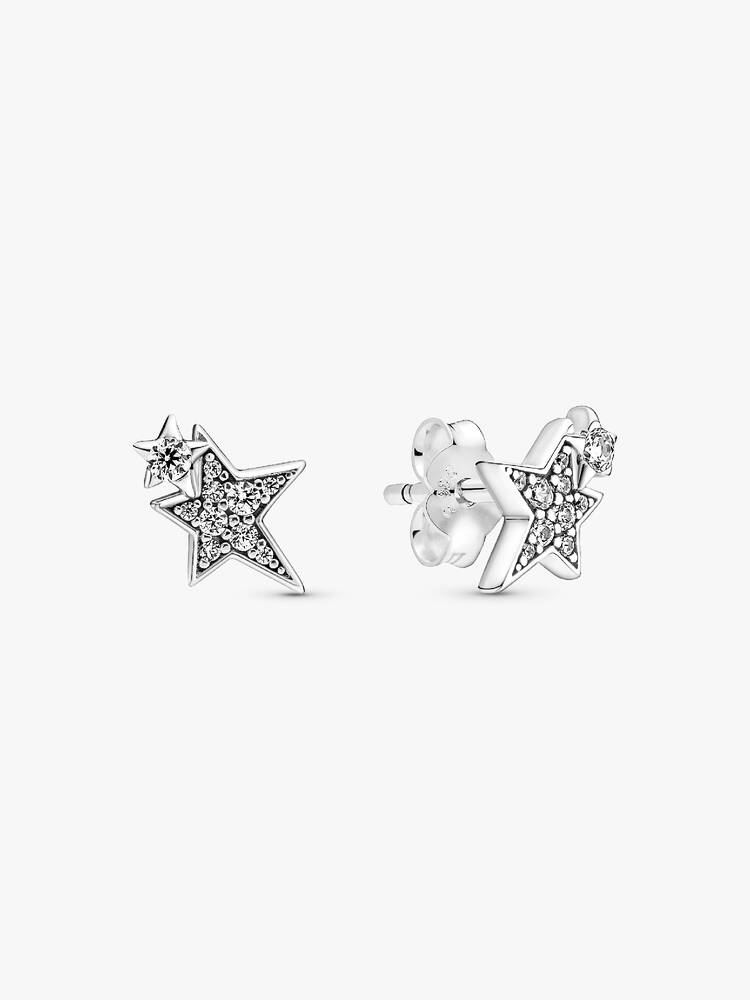 Pendientes Moments de botón Estrellas Asimétricas Brillantes Moments