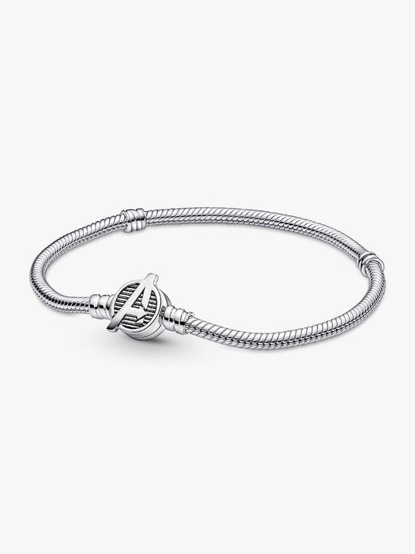 Pulsera Pandora Moments Cadena de Serpiente Cierre Logo Los Vengadores de Marvel