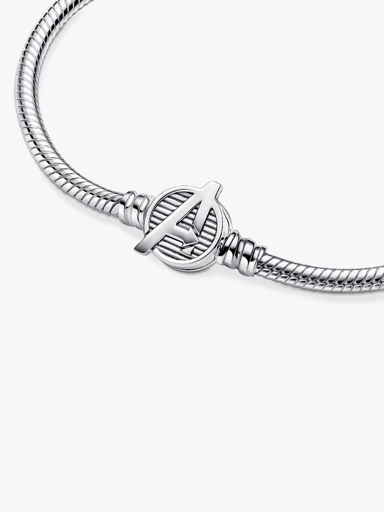 Pulsera Pandora Moments Cadena de Serpiente Cierre Logo Los Vengadores de Marvel