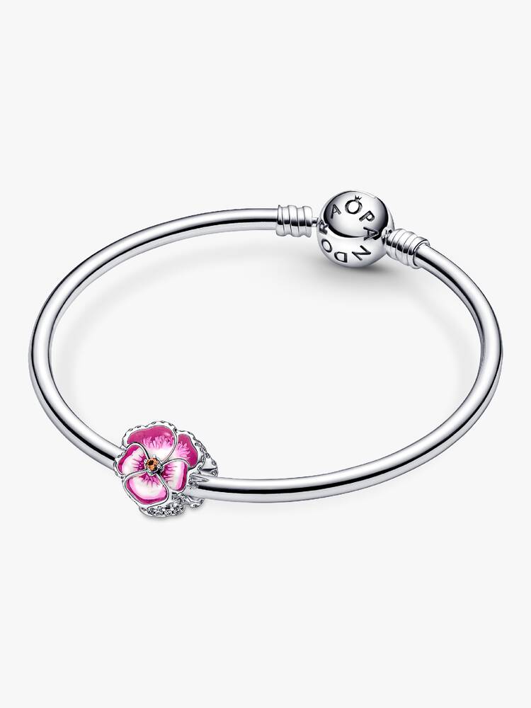 Charm Flor Pensamiento Rosa Moments