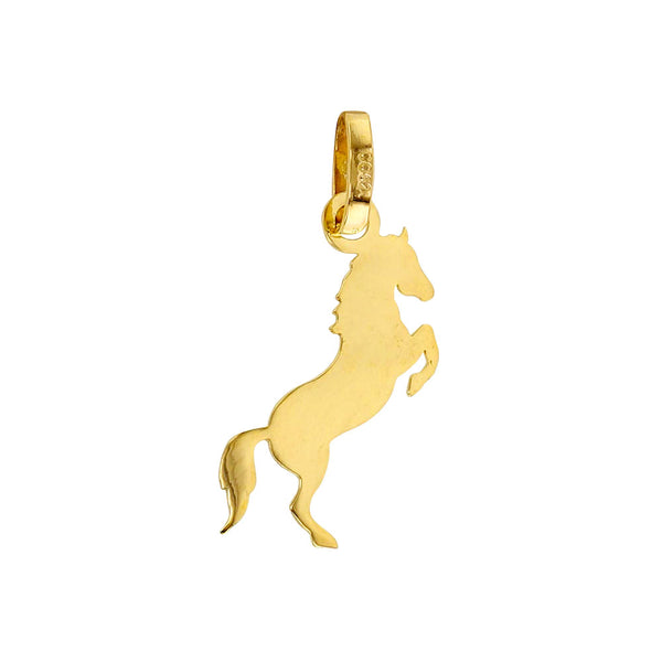 Colgante de oro blanco 9 quilates con forma de caballo