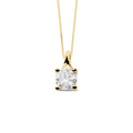 Colgante Oro blanco de 18 quilates con Diamante sintético