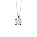 Colgante Oro blanco de 18 quilates con Diamante sintético