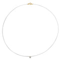 Collar Oro de 18k y Nailon con Circonita