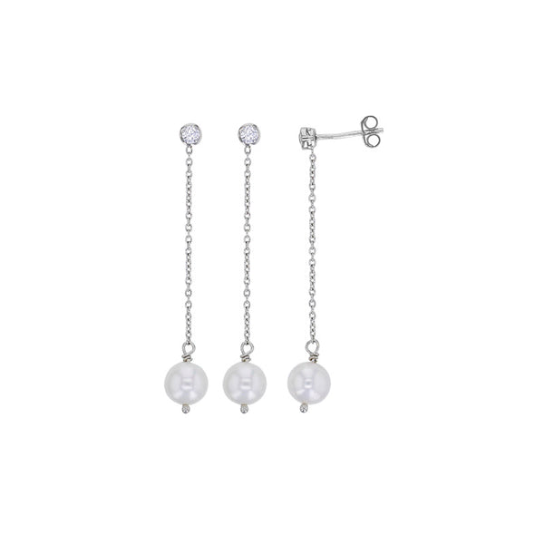 Pendientes Plata 925 platino con Circonita