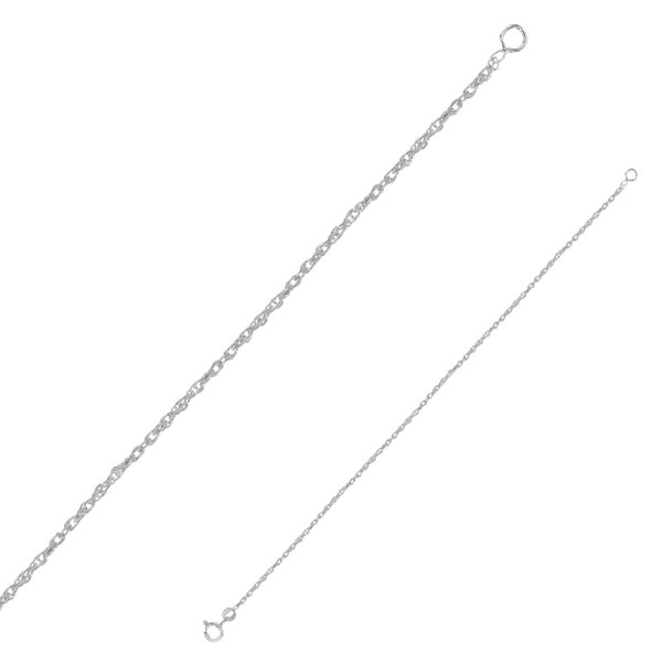 Pulsera de plata trenzada tipo cuerda