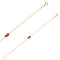 Pulsera infantil de oro con mariposa