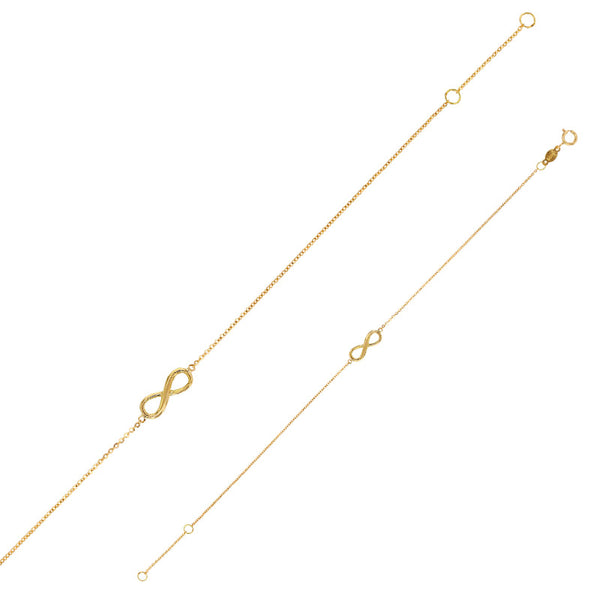 Pulsera de oro con simbolo infinito