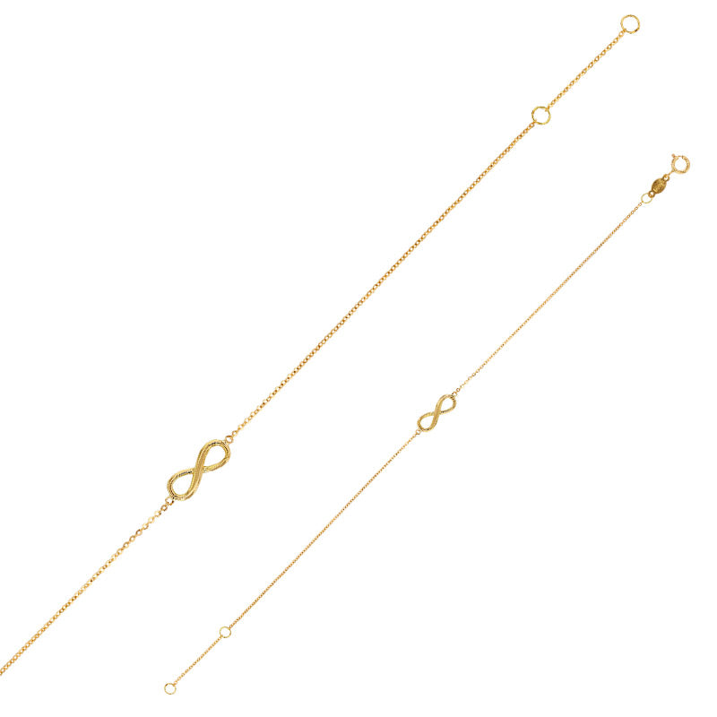 Pulsera de oro con simbolo infinito