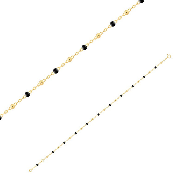Pulsera de oro amarillo con resina