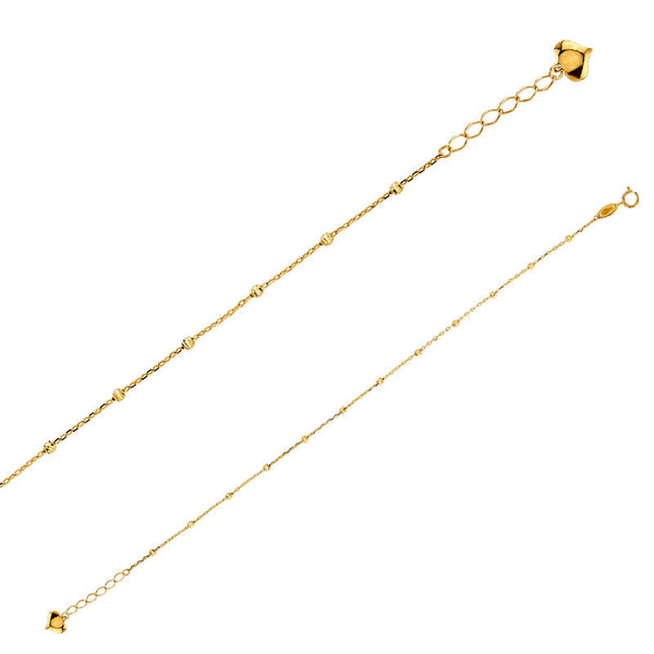 Pulsera de oro con bolitas