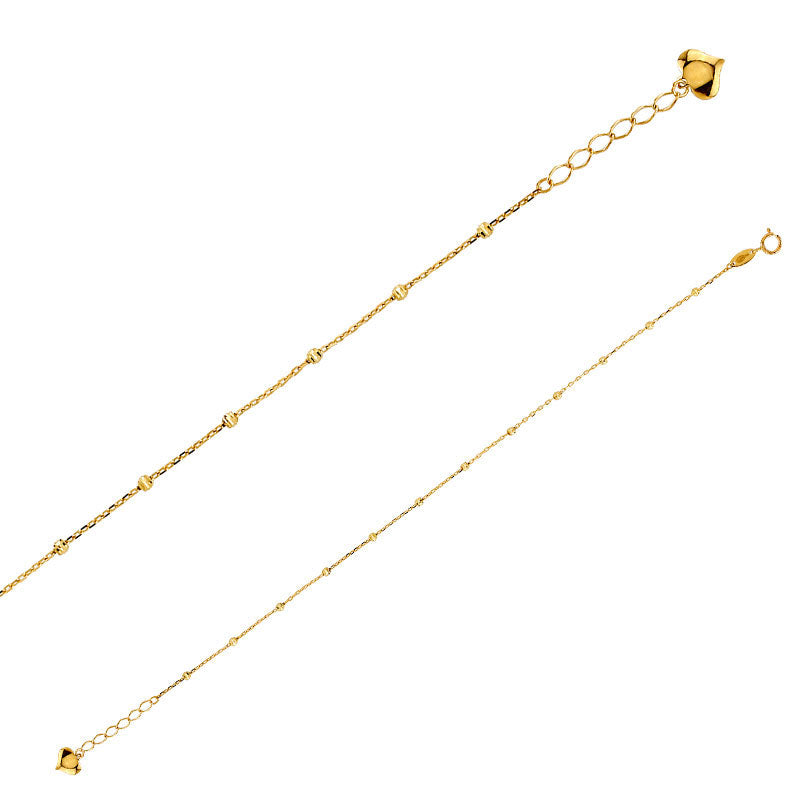 Pulsera de oro con bolitas