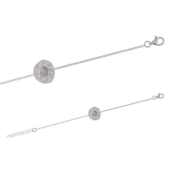 Pulsera de plata con sol