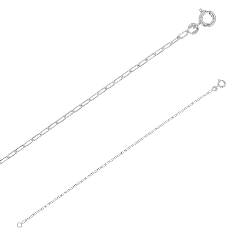 Pulsera de plata cadena forzada alargada