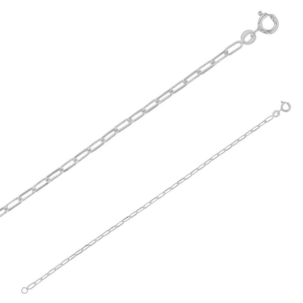 Pulsera de plata cadena forzada alargada