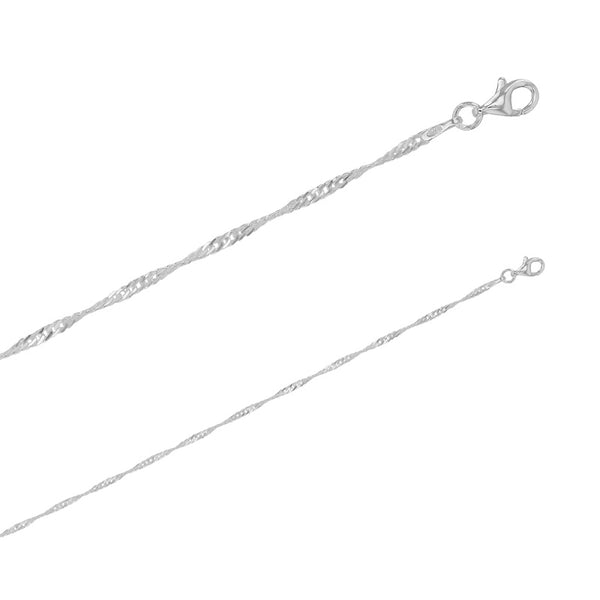 Pulsera de plata cadena singapur