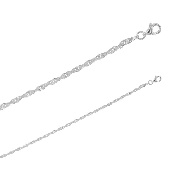 Pulsera de plata cadena singapur