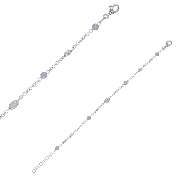 Pulsera Plata 925 rodiada con Perlas de agua dulce