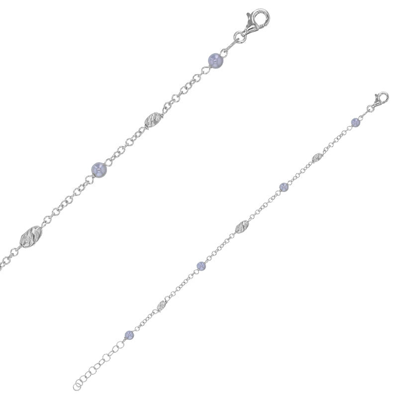 Pulsera Plata 925 rodiada con Perlas de agua dulce