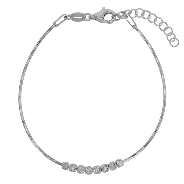 Pulsera Plata 925 rodiada Eslabón cola de topo