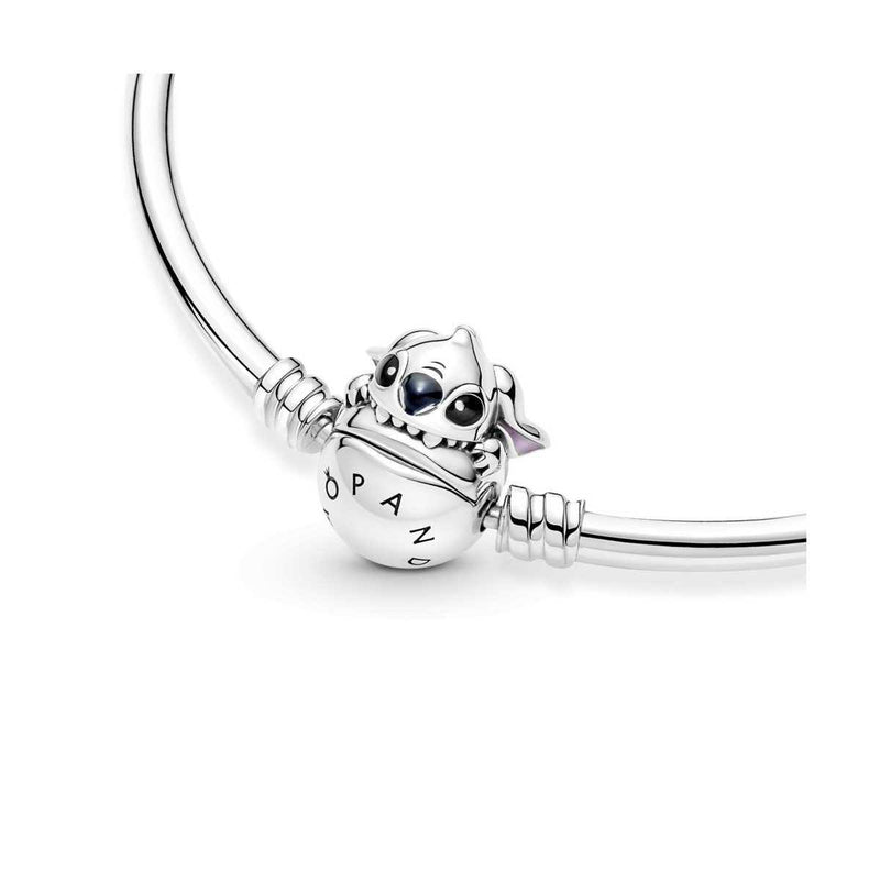 Pulsera Rígida Pandora Moments Cierre Mordisco Stitch de Disney