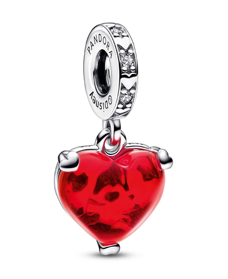 Charm Colgante Pandora cristal de Murano Beso Mickey y Minnie Mouse de Disney