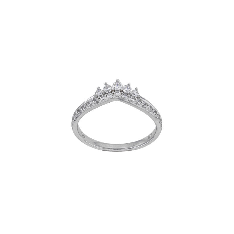 Sortija Plata 925 rodiada con Circonita